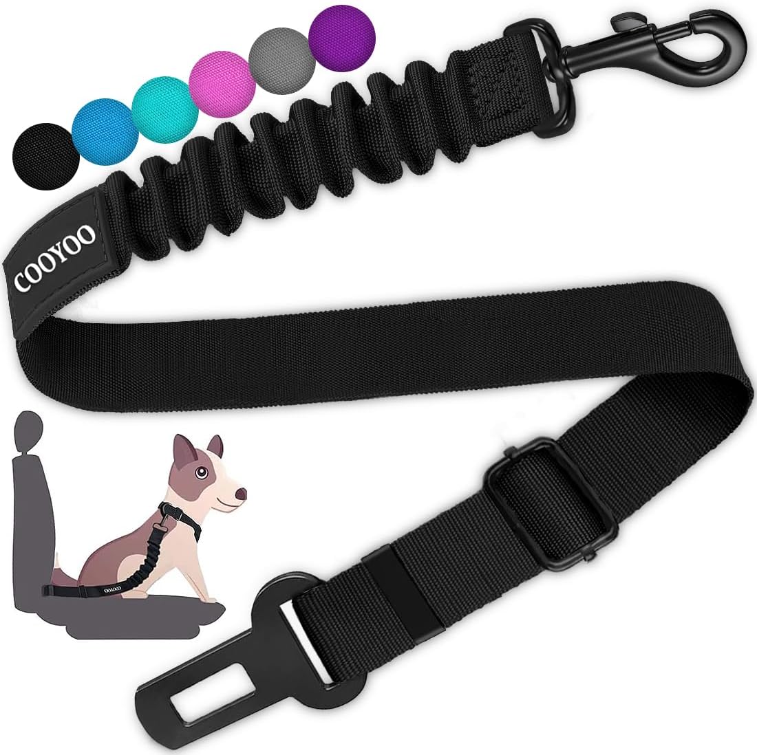 BeePoo Retractable Car Seat Belt Tether