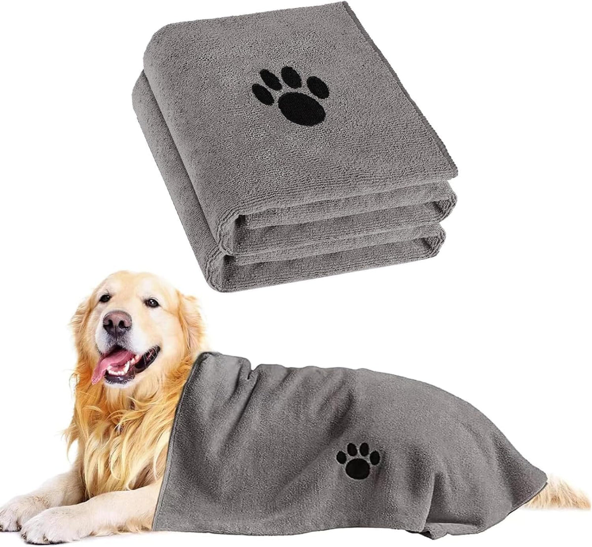 BeePoo Microfiber Drying Towels 2-Pack