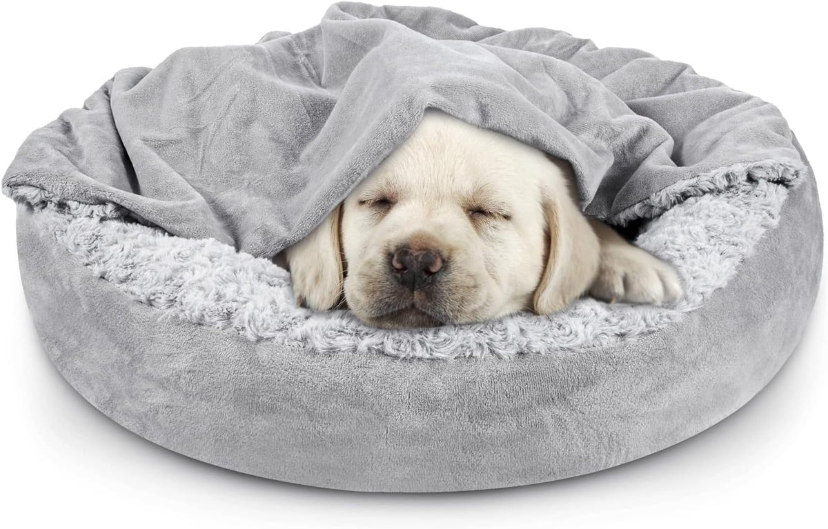 BeePoo Hooded Cuddler Bed for Small Dogs