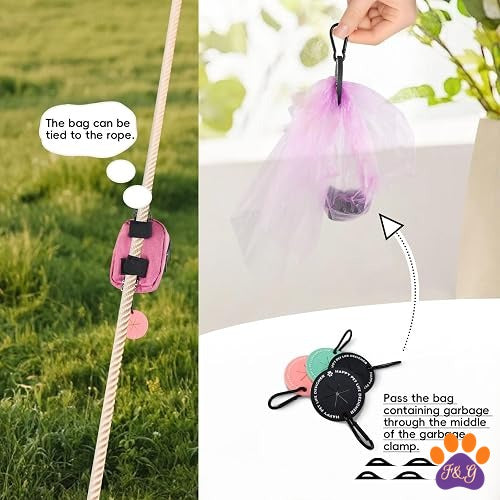 Treat pouch attached to leash rope