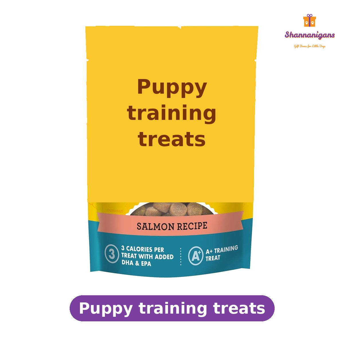 Included in the New Puppy Gift Box: Puppy training treats