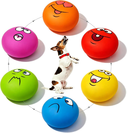 BeePoo Original Smiley Squeak Balls 6-Pack