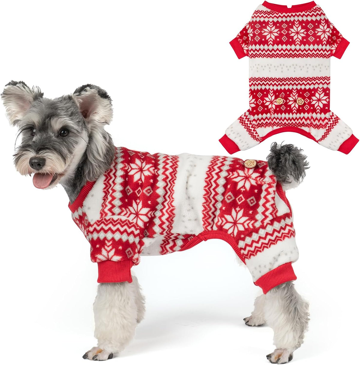 BeePoo Velvet Snowflake Christmas Onesie – Small