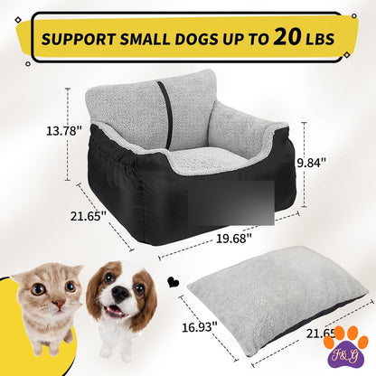 BeePoo Small Dog Car Booster Seat – Up to 25 lb – image 2