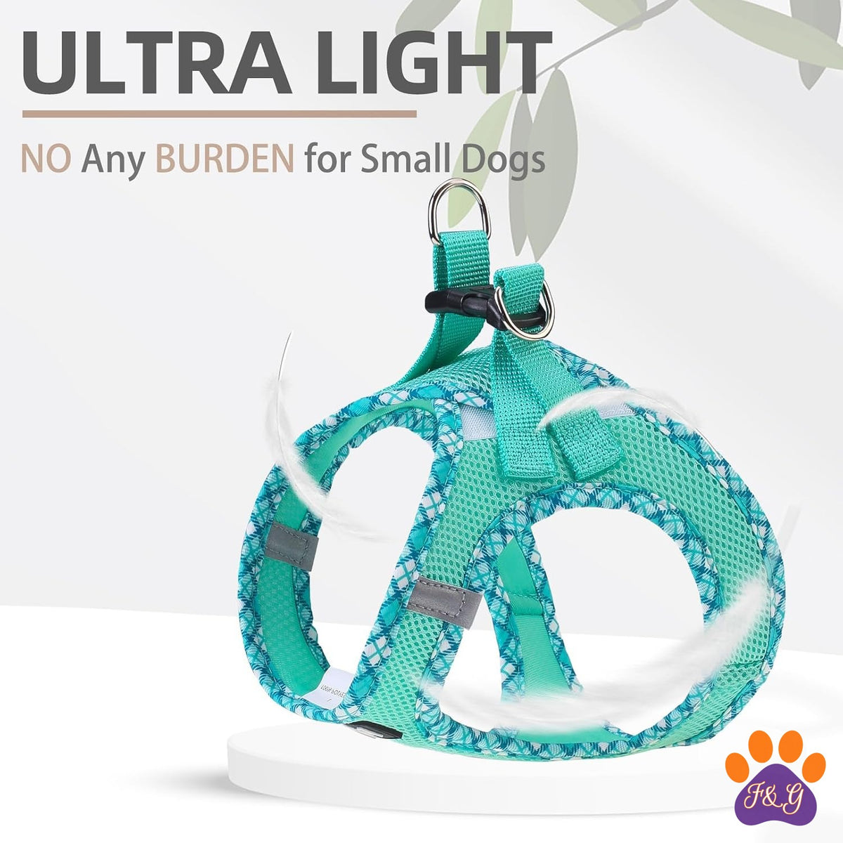 BeePoo Step-In Mesh Harness & Leash Set – Small Dogs – image 3