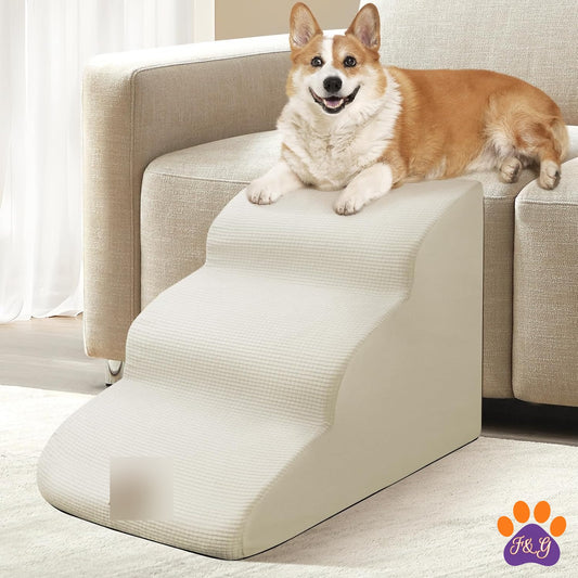 BeePoo 2-Step Foam Dog Stairs for Small Dogs – image 1