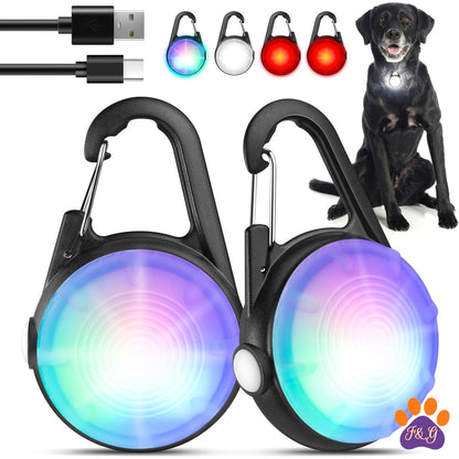 BeePoo Rechargeable Clip-On Dog Lights 2-Pack