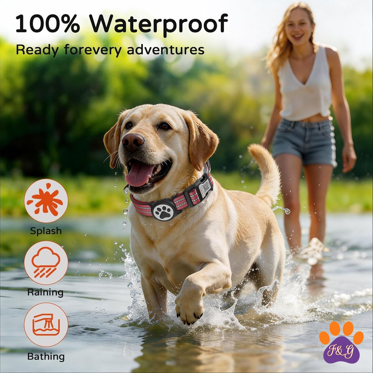 Waterproof AirTag collar