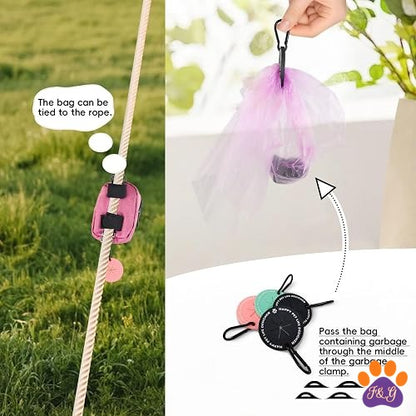 Treat pouch attached to leash rope