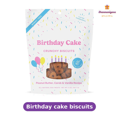 Included in the Birthday Gift Box: Birthday cake biscuits