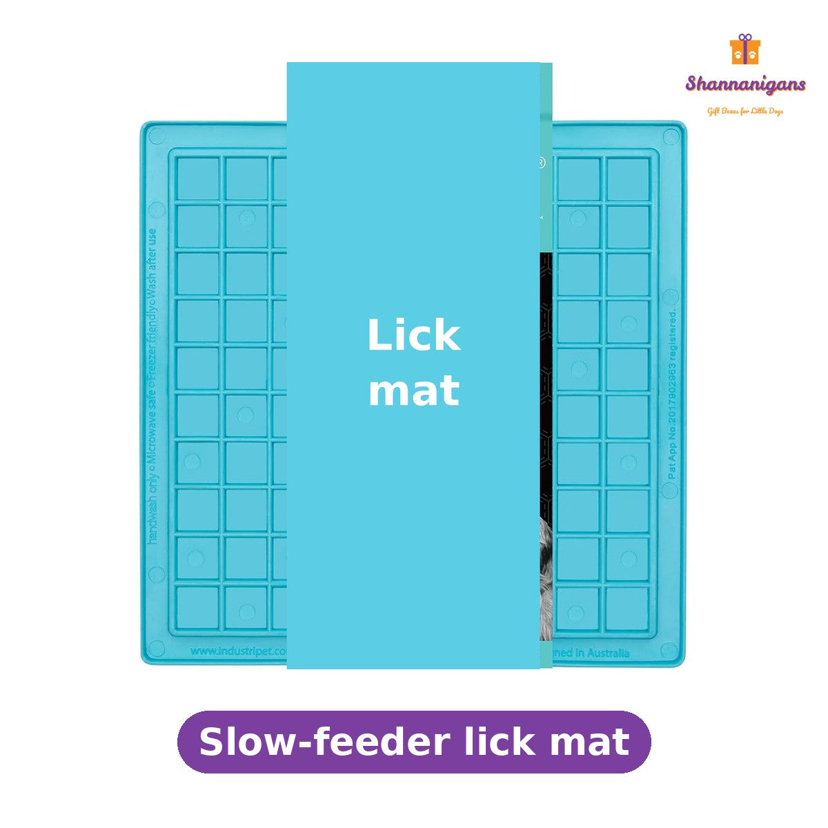 Included in the Birthday Gift Box: Slow-feeder lick mat