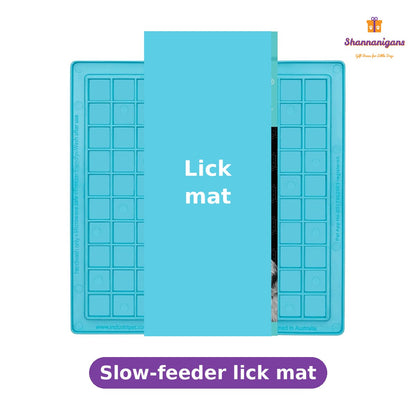 Included in the Birthday Gift Box: Slow-feeder lick mat