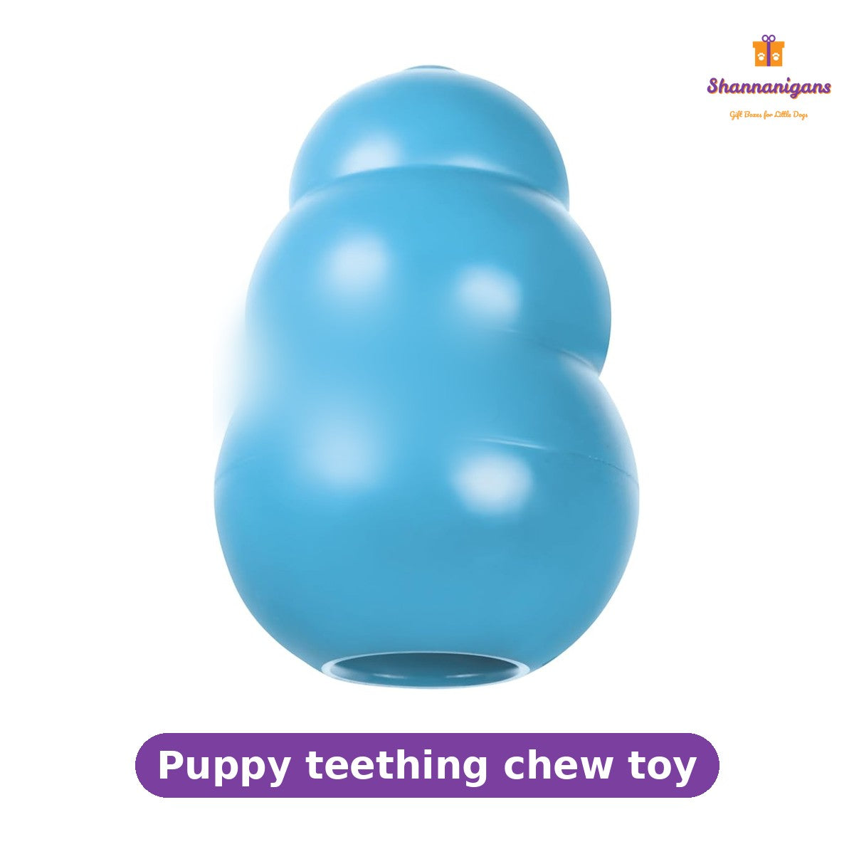 Included in the New Puppy Gift Box: Puppy teething chew toy