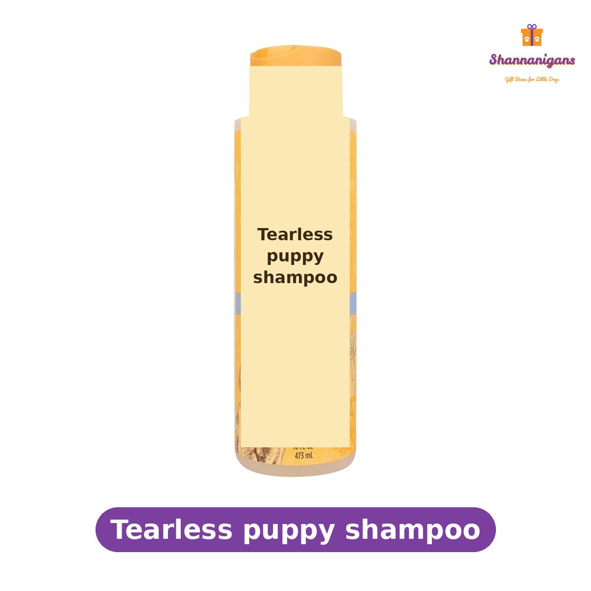 Included in the New Puppy Gift Box: Tearless puppy shampoo